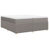 vidaXL Boxspringbett mit Matratze Taupe 200x200 cm Stoff