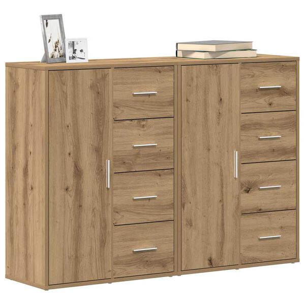 vidaXL Sideboard 2 pcs Artisan-Eiche 60 x 31 x 84 cm Holzwerkstoff