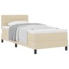 vidaXL Boxspringbett mit Kopfteil Creme 80 x 200 cm Stoff