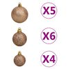 vidaXL K&uuml;nstlicher Weihnachtsbaum Beleuchtung & Kugeln Rot 180 cm
