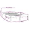 vidaXL Massivholzbett 120x190 cm