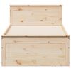 vidaXL Massivholzbett ohne Matratze mit Kopfteil 90x200 cm Kiefernholz