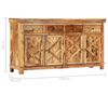vidaXL Sideboard mit 4 Schubladen 160x40x85 cm Massivholz Mango
