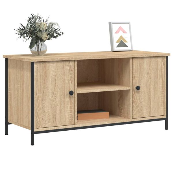 vidaXL TV-Schrank Sonoma-Eiche 100x40x50 cm Holzwerkstoff