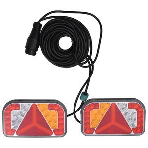vidaXL Anh&auml;ngerleuchten 2 Stk. Rot 24x5x14,5 cm 12V LED-Leuchtmittel