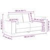 vidaXL Sofa Beige 180 x 80 x 82 cm Leinenmischgewebe