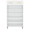 vidaXL Schuhschrank Hochglanz-Wei&szlig; 60x35x105 cm Holzwerkstoff