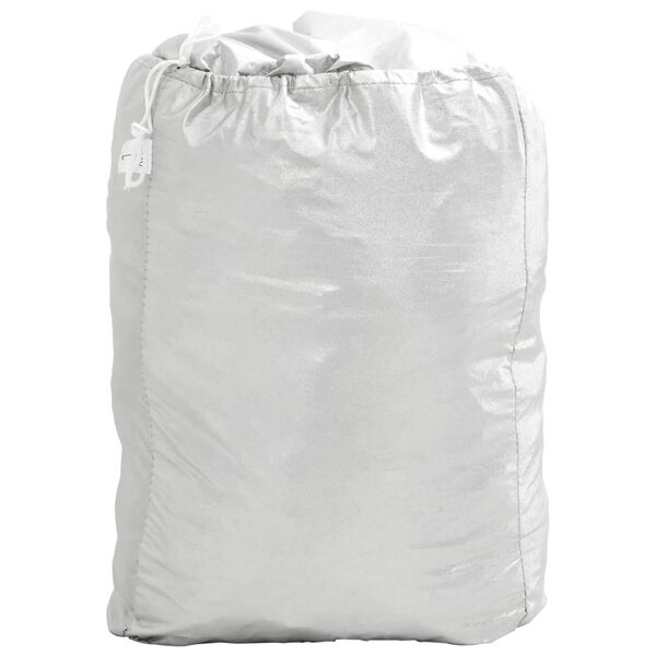 vidaXL Autoabdeckung für SUV mit Schnallenriemen Voll Silbern L PEVA