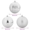 vidaXL Weihnachtskugel-Set 4 pcs Silber Kunststoff