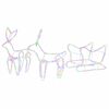 vidaXL Rentier und Schlitten Weihnachtsdekoration LOVIISA 240 LEDs