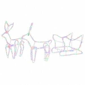 vidaXL Rentier und Schlitten Weihnachtsdekoration LOVIISA 240 LEDs