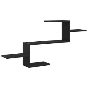 vidaXL Wandregal Schwarz Eichen-Optik 104x15x49 cm Holzwerkstoff