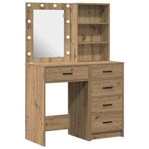 vidaXL Schminktisch 2 pcs Braun 50 x 41 x 135 cm Holzwerkstoff