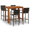vidaXL 5-tlg. Gartenbar-Set Braun