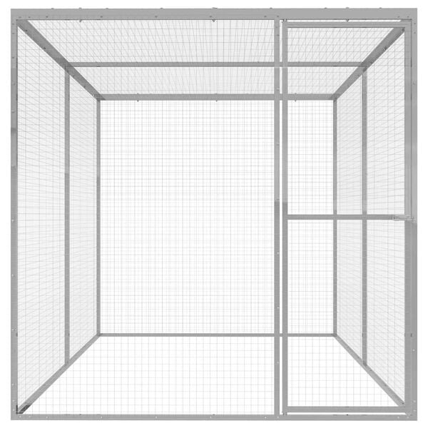 vidaXL Katzenk&auml;fig 3x1,5x1,5 m Verzinkter Stahl