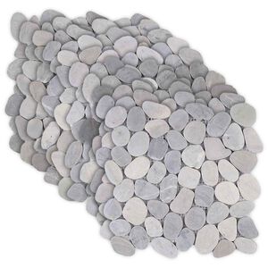 vidaXL Kieselplatten Grau 30 x 30 cm Flusskiesel