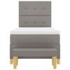 vidaXL Boxspringbett mit Matratze mit Kopfteil Taupe 90 x 200 cm Stoff