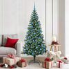 vidaXL K&uuml;nstlicher vorbeleuchteter Weihnachtsbaum Gr&uuml;n 180 cm PVC