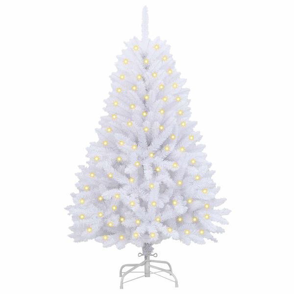 vidaXL K&uuml;nstlicher Weihnachtsbaum Wei&szlig; 120 cm PVC und Metall