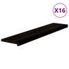 vidaXL Treppenstufen 16 Stk. Braun-Schwarz 120x30x2 cm Massivholz Eiche