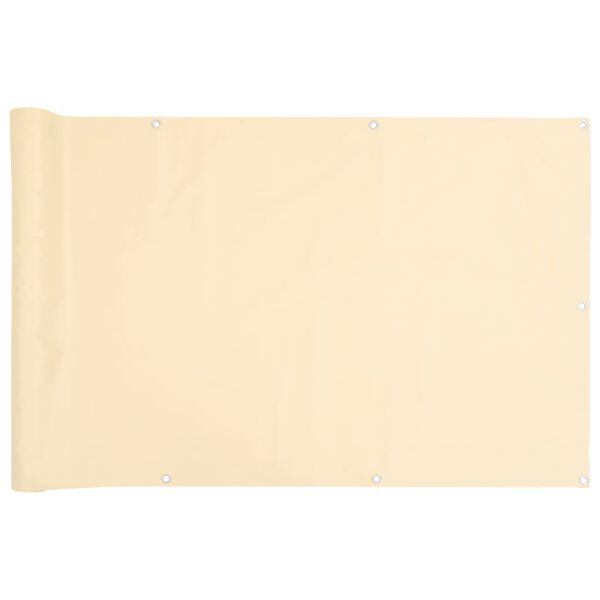 vidaXL Balkon-Sichtschutz Creme 300x90 cm PVC
