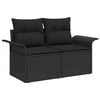 vidaXL Gartensofa-set mit Kissen 5 pcs Schwarz Poly-Rattan