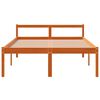 vidaXL Seniorenbett Wachsbraun 135x190 cm Massivholz Kiefer
