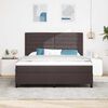 vidaXL Boxspringbett mit Matratze Dunkelbraun 180 x 200 cm Stoff
