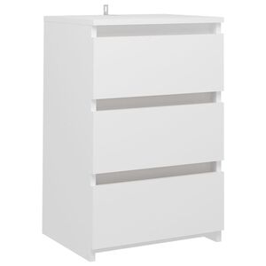 vidaXL Nachttisch Wei&szlig; 40x35x62,5 cm Holzwerkstoff