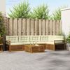 vidaXL Outdoor-Sofagarnitur mit Kissen 6 pcs Natur und Creme