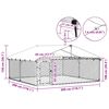 vidaXL Outdoor-Hundezwinger mit Dach 300x300x150 cm
