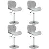 vidaXL Esszimmerst&uuml;hle 4 Stk. Drehbar Hellgrau Samt