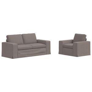 vidaXL Sofa 2 pcs Taupe