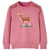 Kinder-Sweatshirt Himbeerrosa 116