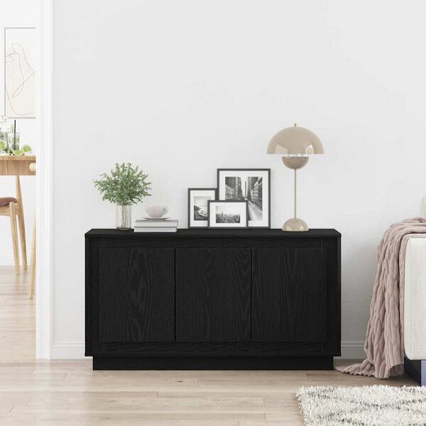 vidaXL Sideboard Schwarz Eichen-Optik 102 x 35 x 55 cm Holzwerkstoff