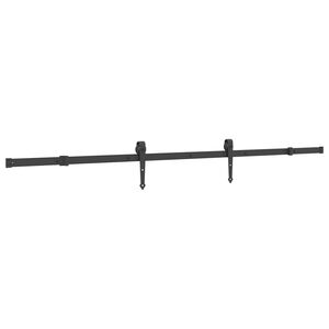 vidaXL Schiebetürbeschlag-Set 213,5 cm Stahl Schwarz