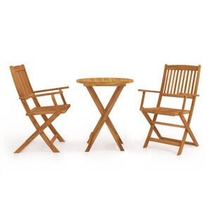 vidaXL 3-tlg. Bistro-Set Klappbar Massivholz Akazie