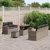 vidaXL Gartensofa-set 8 pcs Grau Poly-Rattan