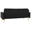 vidaXL 3-Sitzer-Sofa Schwarz Stoff