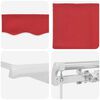 vidaXL Einziehbare Markise Rot 600 x 350 cm Polyester und Aluminium