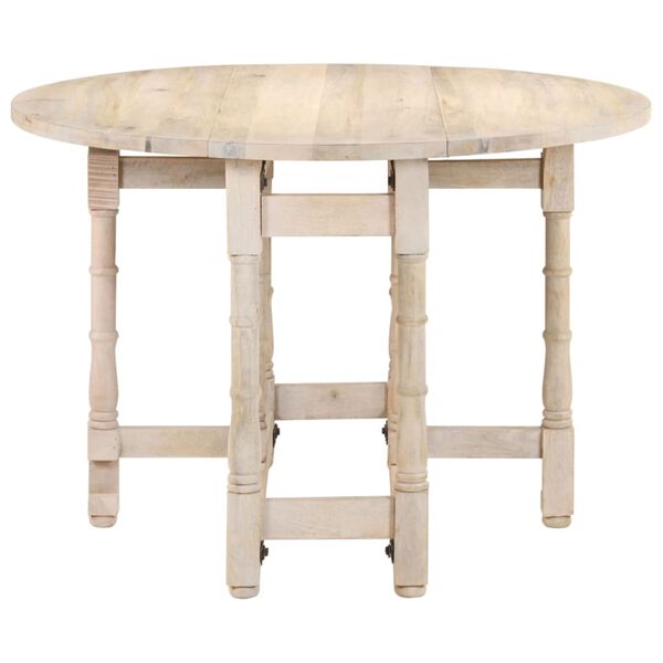 vidaXL Esstisch Rund 110x76 cm Mango Massivholz