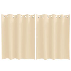 vidaXL Verdunkelungs-Vorh&auml;nge mit Ringen 2 stk. Creme 140 x 140 cm