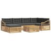 vidaXL Outdoor-Sofagarnitur 7 stk. Wei&szlig; und Anthrazit