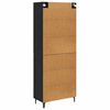 vidaXL Highboard Schwarz Eichen-Optik 69,5 x 34 x 180 cm Holzwerkstoff