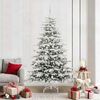 vidaXL K&uuml;nstlicher klappbarer Weihnachtsbaum Wei&szlig; 210 cm PE und PVC