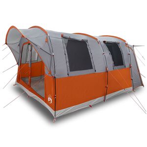 vidaXL Autozelt 4 Personen Grau und Orange Wasserfest