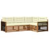 vidaXL Outdoor-Sofagarnitur mit Kissen 4 pcs Natur und Creme