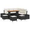 vidaXL Gartensofa-set 9 stk. Schwarz Poly-Rattan