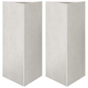 vidaXL Pflanzk&uuml;bel 2 Stk. Dreieckig 40x34,5x75 cm Edelstahl