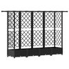 vidaXL Hochbeet mit Rankgitter und Dach Schwarz 202,5 x 40 x 123 cm PP